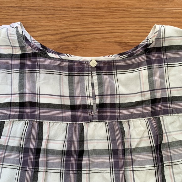 Loft Purple Plaid Blouse - Picture 4 of 6